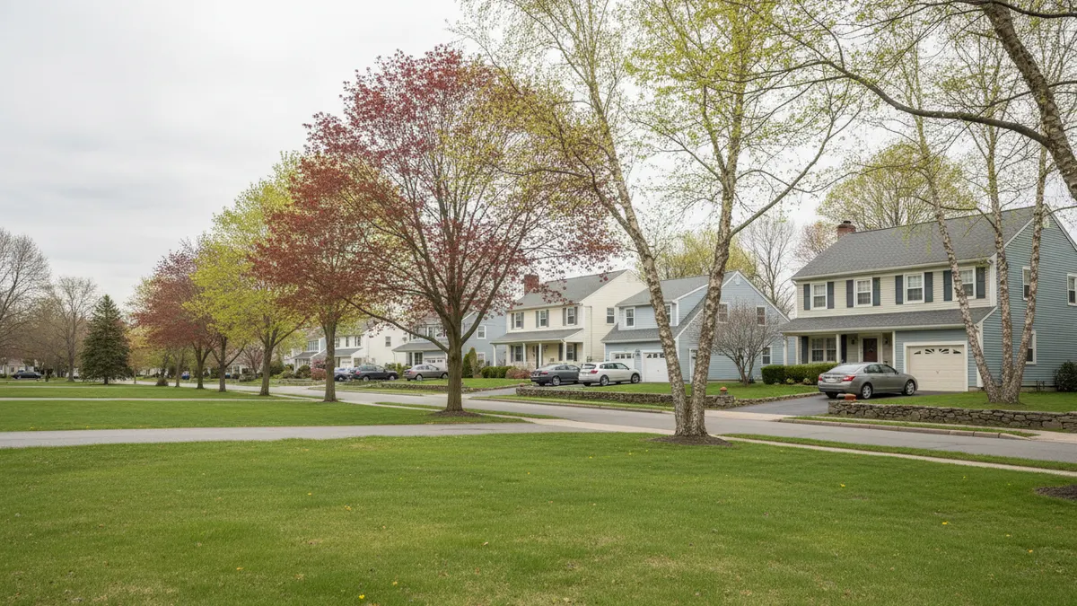 Block of garrison colonials near Gardner, MA