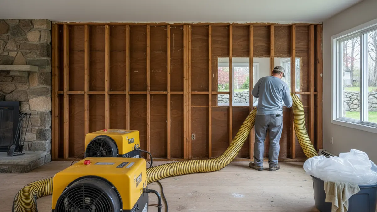 Cleaned framing and drying equipment